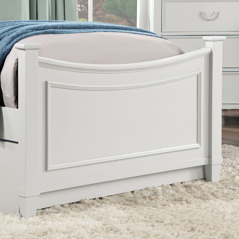 Furniture of America Wynter Modern White Wood Kid's Platform Bed with Trundle