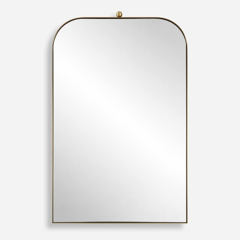 Arch Vanity Wall Mirror - 33" - Brass Plated Finish