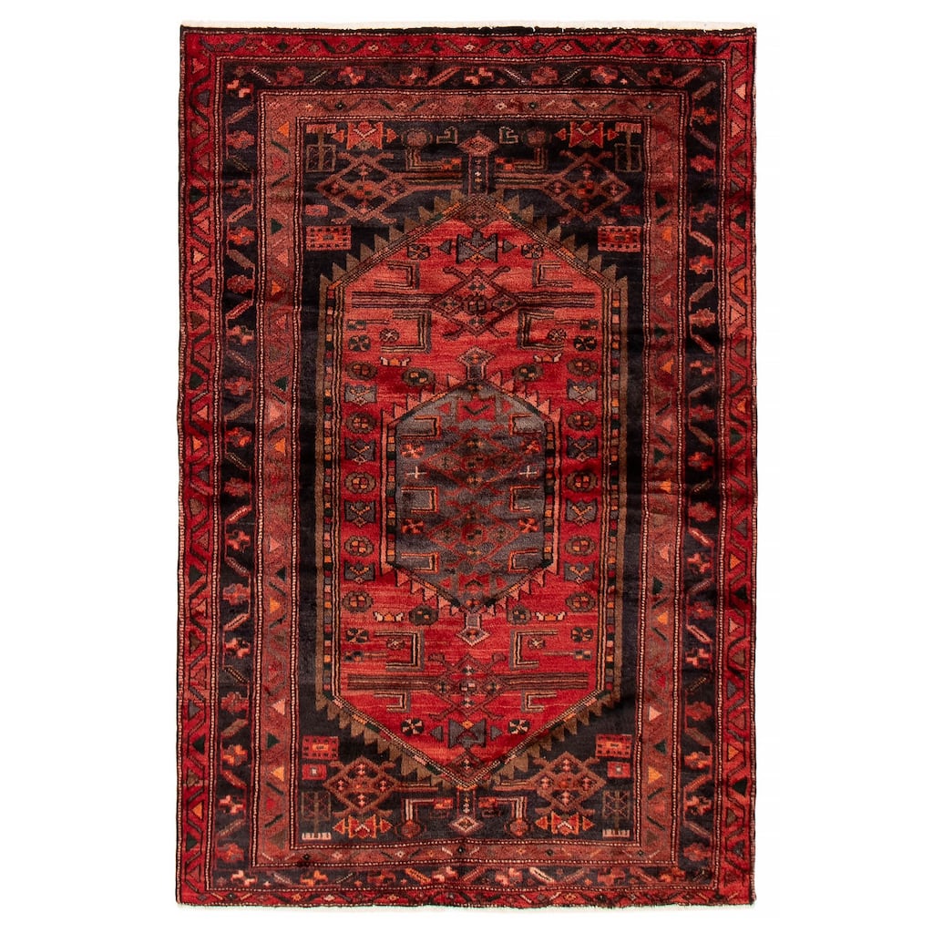 ECARPETGALLERY Hand-knotted Andelz Copper Wool Rug - 4'5 x 6'8