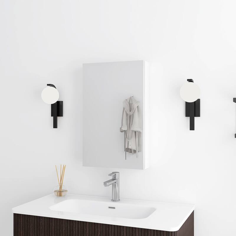 Rectangular Aluminum Medicine Cabinet with Mirror