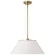 preview thumbnail 3 of 5, Dover 3 Light Large Pendant White with Vintage Brass