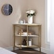 preview thumbnail 10 of 11, Javlergo Corner Table Modern Triangle 3-tier Storage Shelf with 2 Doors for Living Room Bedroom Office