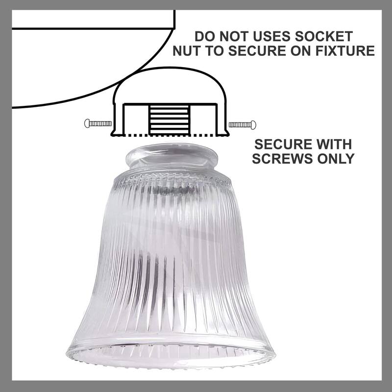 Ceiling Fan Light Covers: Clear Glass Shade Lamp Replacement Kit for Ceiling Fan Light Kits