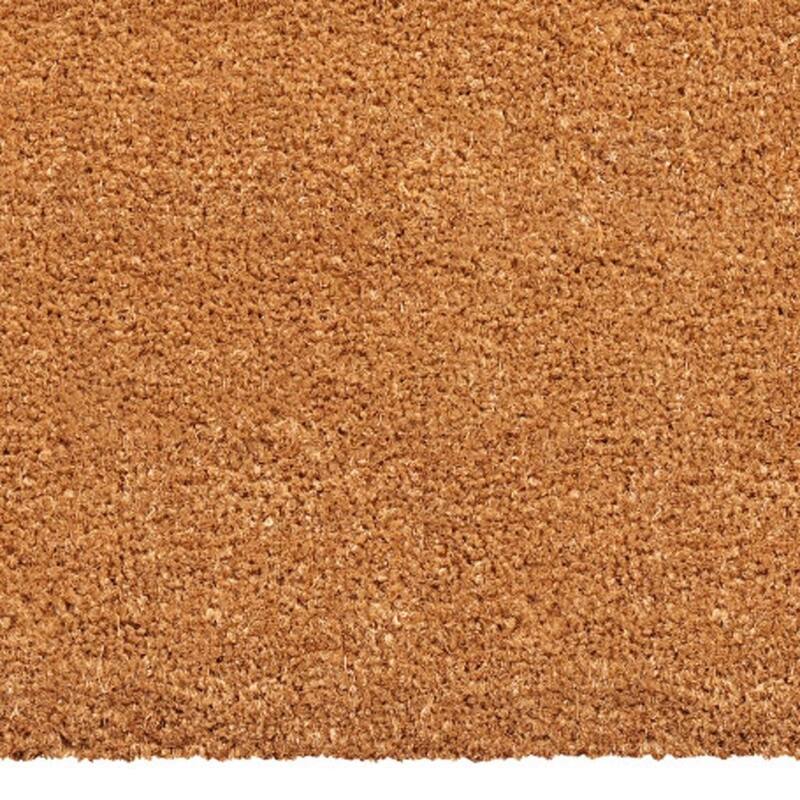 HomeRoots 24" X 36" Brown Christmas Fa La La Outdoor Coir Door Mat - 24.00' X '36.00