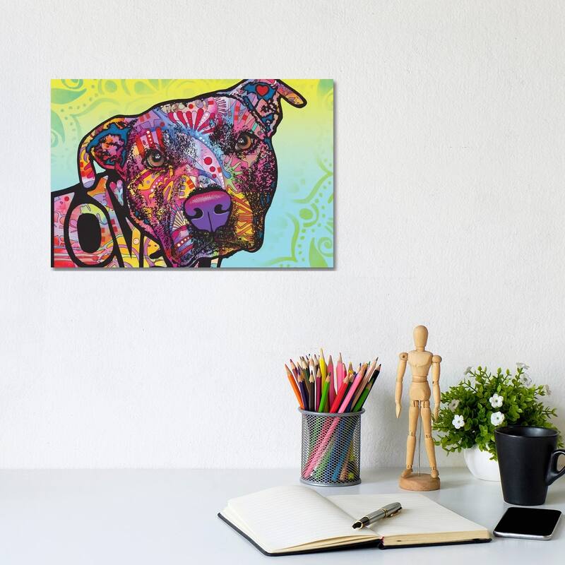 iCanvas "Love You Pit Bull" by Dean Russo Canvas Print - 8x12x0.75