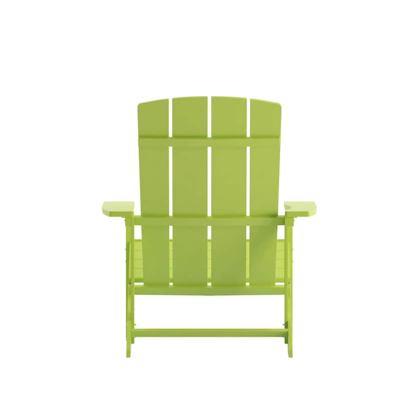 Outdoor All-Weather Poly Resin Wood Adirondack Chairs (Set of 2)