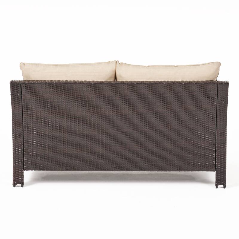 Christopher Knight Home Outdoor Antibes 5-piece Wicker Chat Set with Cushions