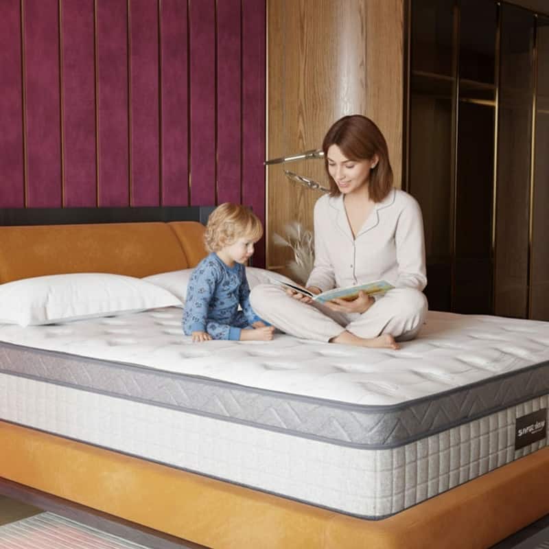 Assembled in USA - 10" Diamond Hybrid Mattress Pocket Coil and Cool Gel Memory Foam