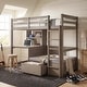 preview thumbnail 1 of 8, Furniture of America Wegh Solid Wood Twin Size Loft Bed with Workstation and Hidden Storage Warm Grey