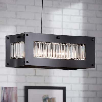 Kayan Black Bold Crystal Chandelier by iNSPIRE Q Modern
