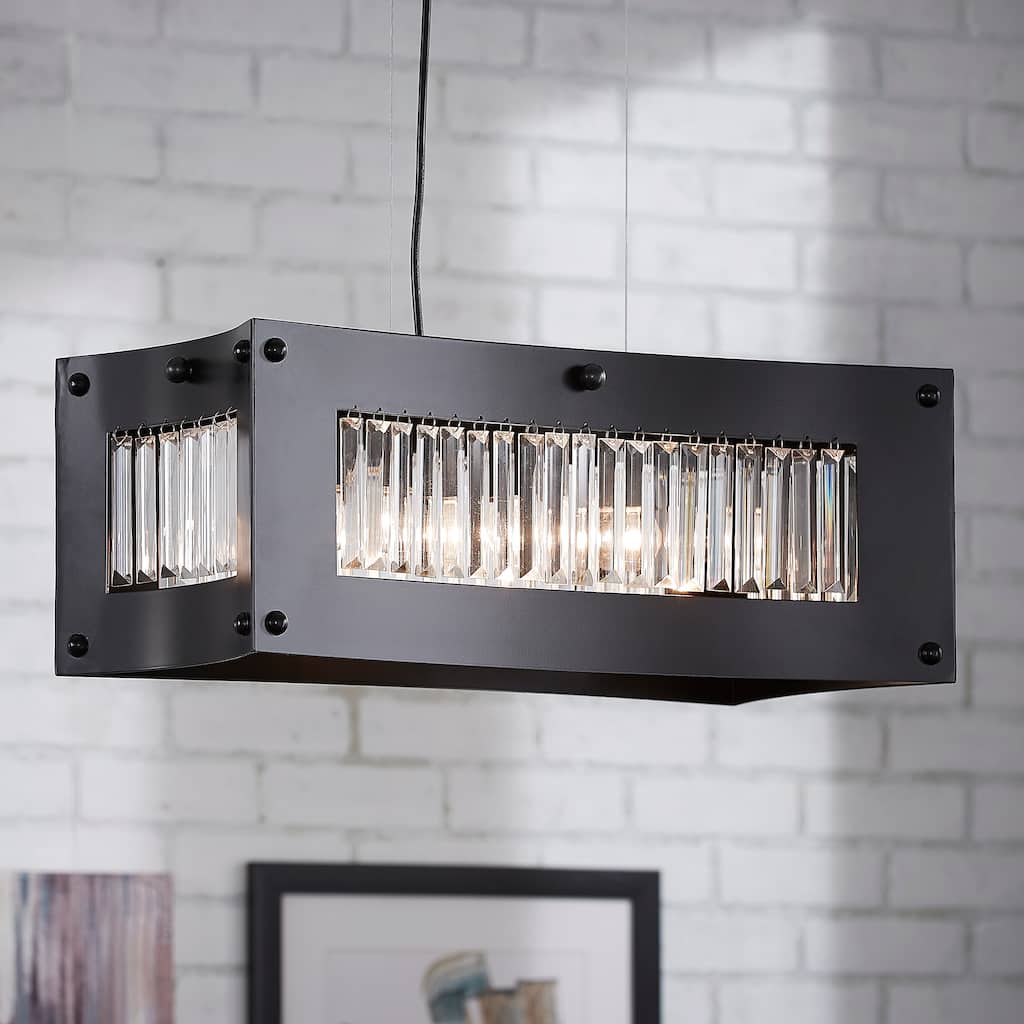 Kayan Black Bold Crystal Chandelier by iNSPIRE Q Modern