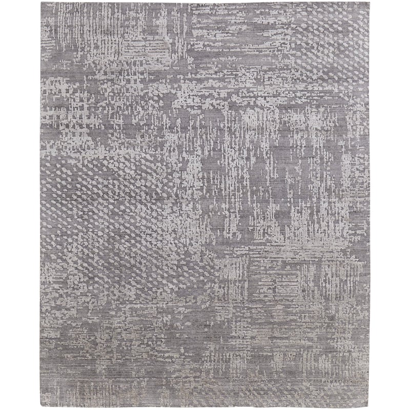 Grand Bazaar Kinton Hand Woven Abstract Modern Area Rug - 9' x 12' - Gray