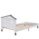 preview thumbnail 6 of 10, Twin Size Wood Platform Bed with House-Shaped Headboard