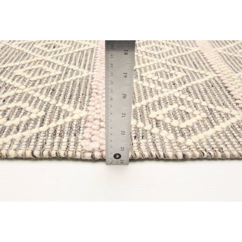 ECARPETGALLERY Braid weave Sienna Taupe Wool Rug - 5'0 x 7'10