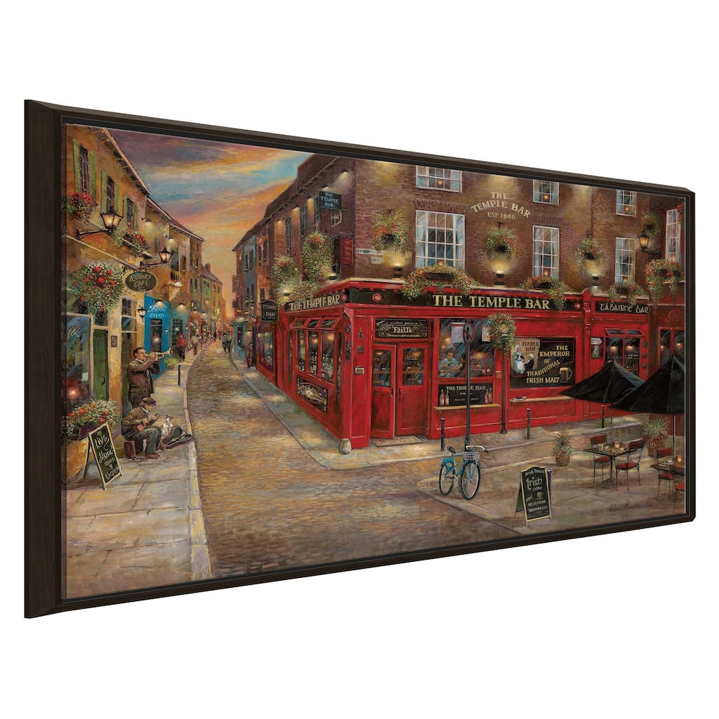 "Temple Bar" by Ruane Manning Print on Floating Canvas