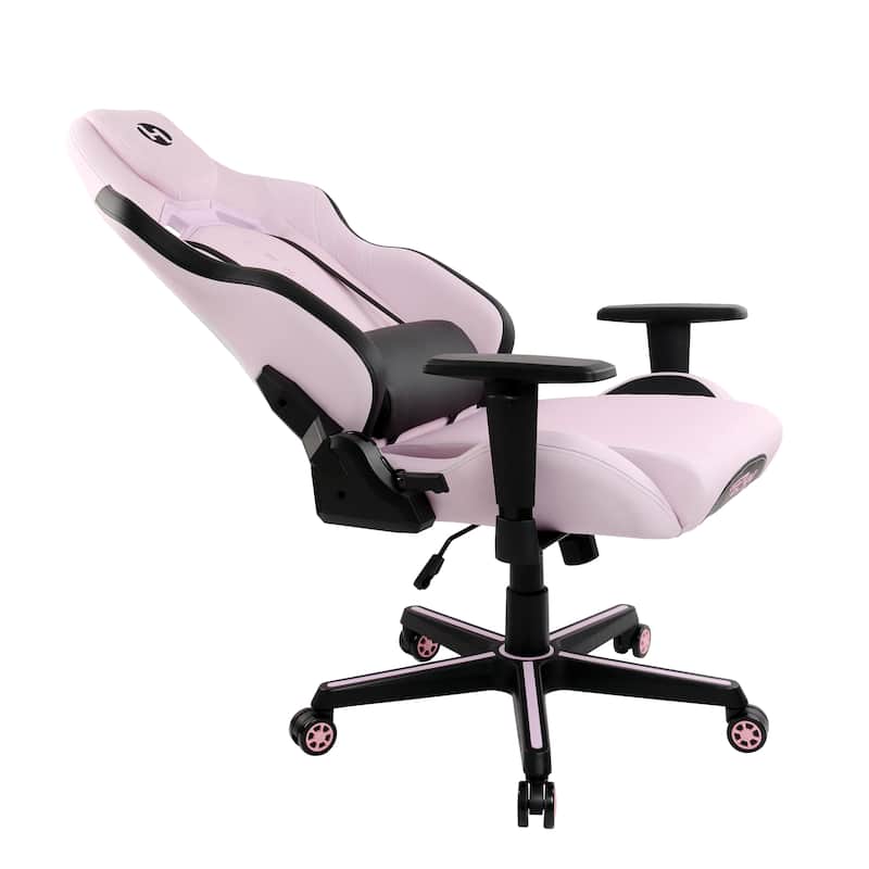 Modern Designs Pink and Black Gemini Adjustable Gaming Chair