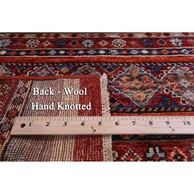 Golden Nile Khorjin Persian Gabbeh Hand Knotted Wool Rug - 2' 0" X 5' 0"