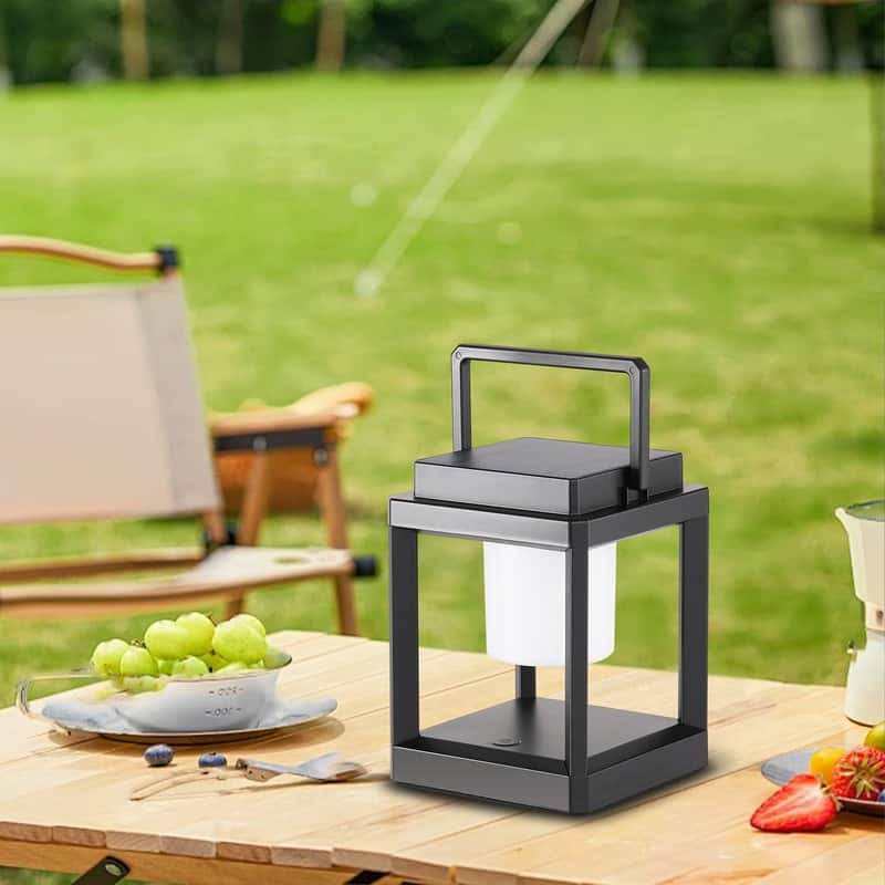 7.4" Outdoor Solar Lantern With LED Light Battery Powered, Durable & Stylish