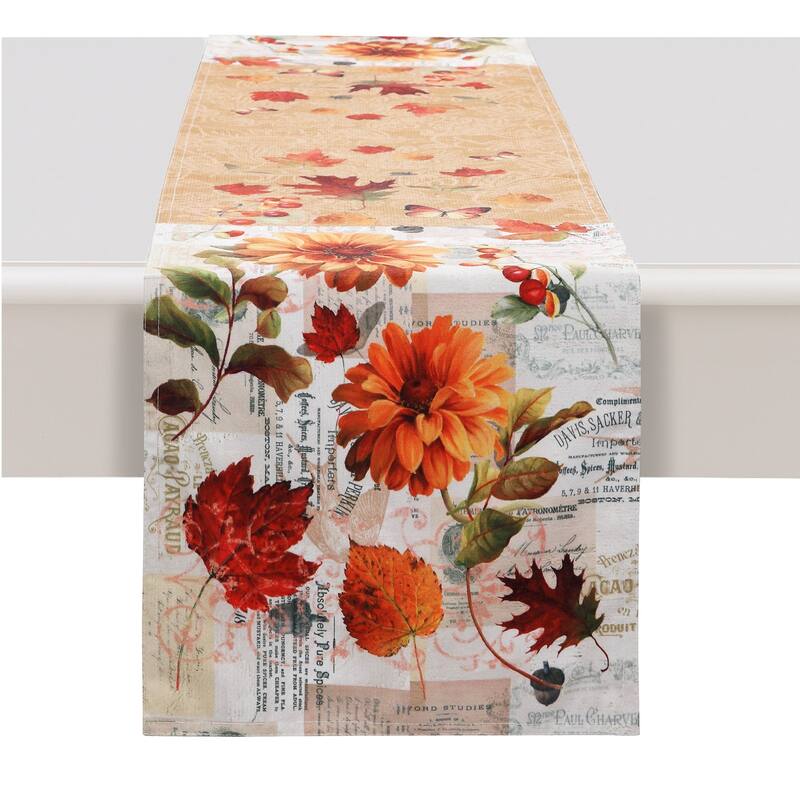 Fall Foliage Table Runner - 13" x 90"