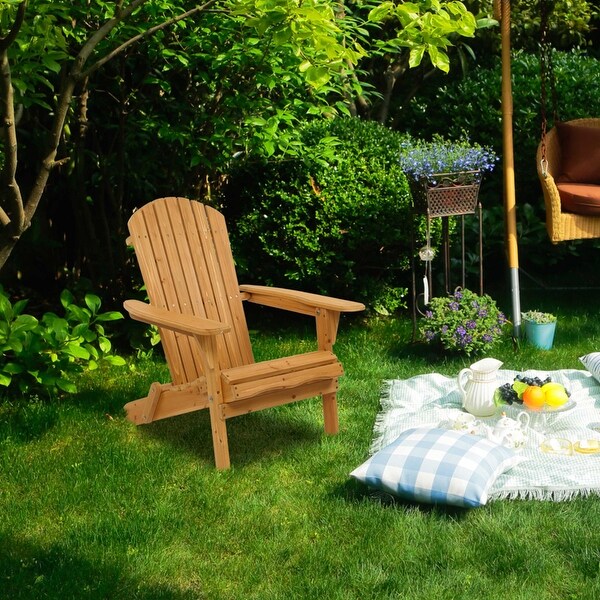 Folding sales wooden lounger