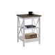 preview thumbnail 33 of 63, Copper Grove Cranesbill X-Base 3-Tier End Table with Shelves