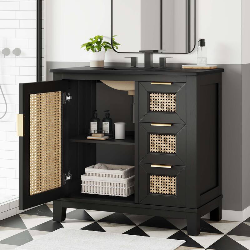 Dixie 36" Solid Wood Bathroom Vanity Cabinet
