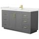 Option Dark Gray / White Quartz Top / Brushed Gold