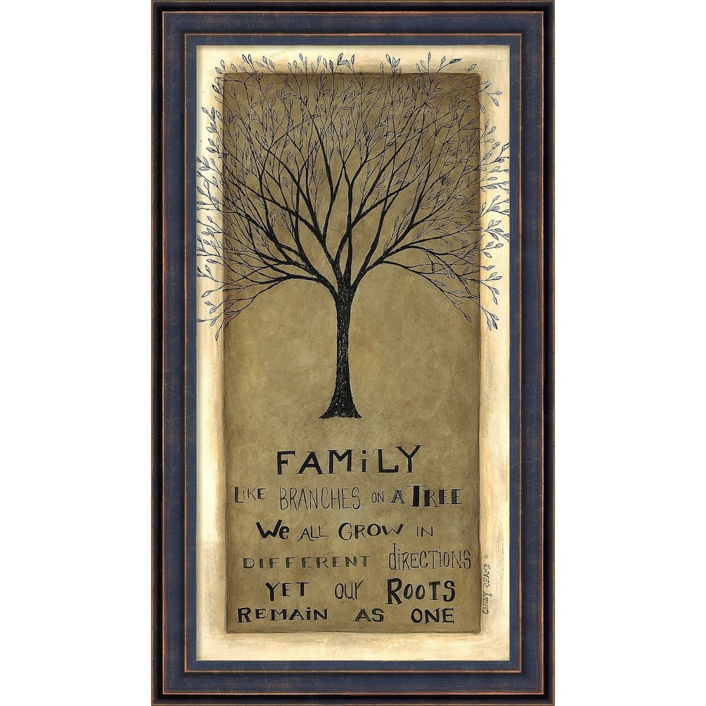 Framed Art Print 'Family Tree' by Cindy Shamp 10 x 17-inch