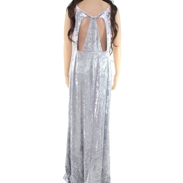 silver crushed velvet dress