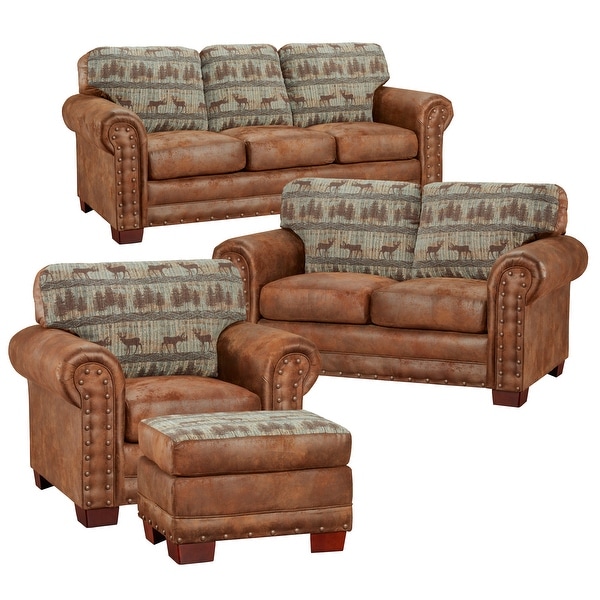 American Furniture Classics Model Deer Teal Lodge 4 Piece Set with