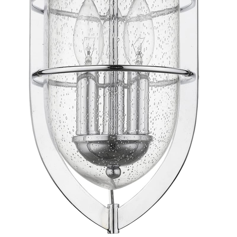 HomeRoots Dylan 3-Light Chrome Hanging Lantern - 10' X '18.5' X '10