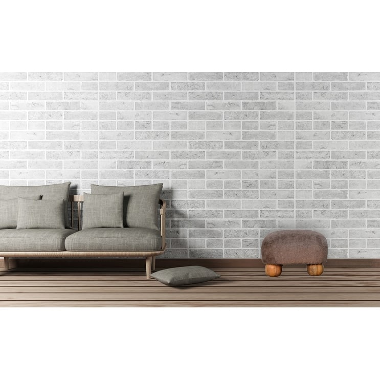 Mocha Faux Fur Nordic Footstool