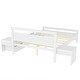 preview thumbnail 5 of 16, Full Size Wooden Platform Bed with 2 Storage Drawers and 2 Tables