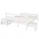 preview thumbnail 30 of 62, Platform Bed with Headboard and Storage Drawers & 2 Bedside Tables, Bedroom Wood Bed Frame for Kids Teens Girls Boys