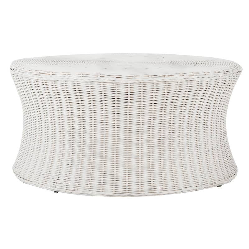 SAFAVIEH Dorinda Dark Brown Wicker Ottoman