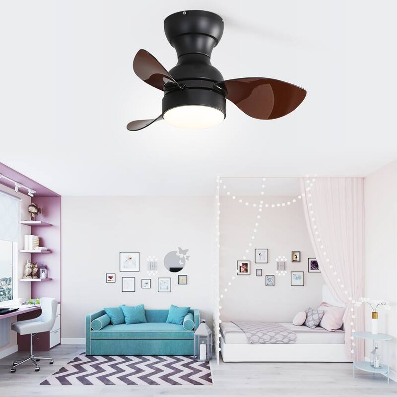22"/23"/29" Flush Mount Ceiling Fan with Light and Remote Control for Small Room,Patio,Kitchen,Bedroom