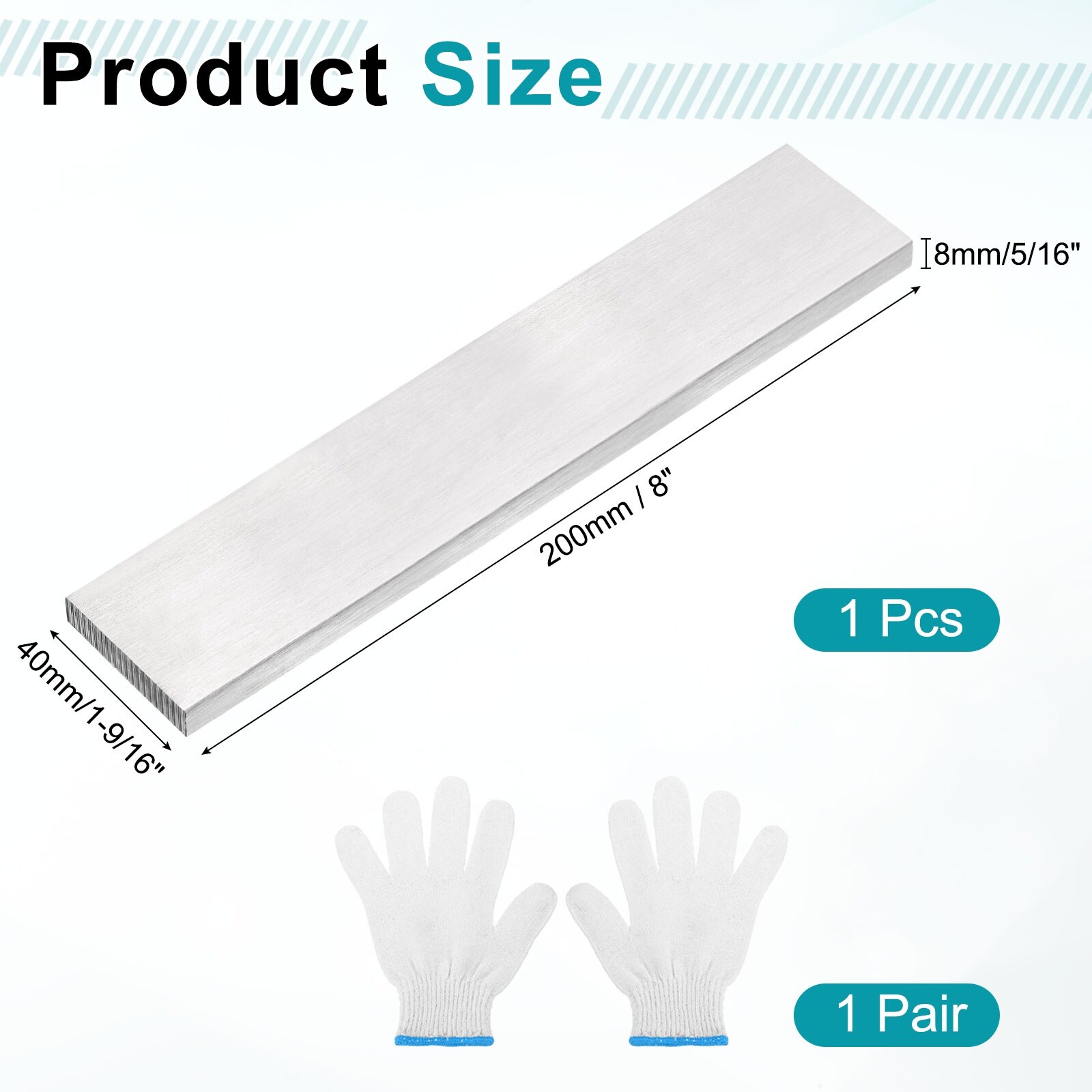 Stainless Steel Flat Bar Brushed Finish Trim Strips Sheets for Kitchen DIY Craft Making