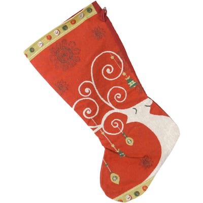 Tapestry Reindeer Stocking