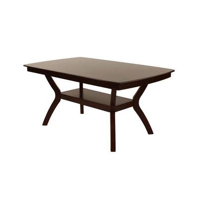 Newfangled Rubber Wood Dining Table, Espresso