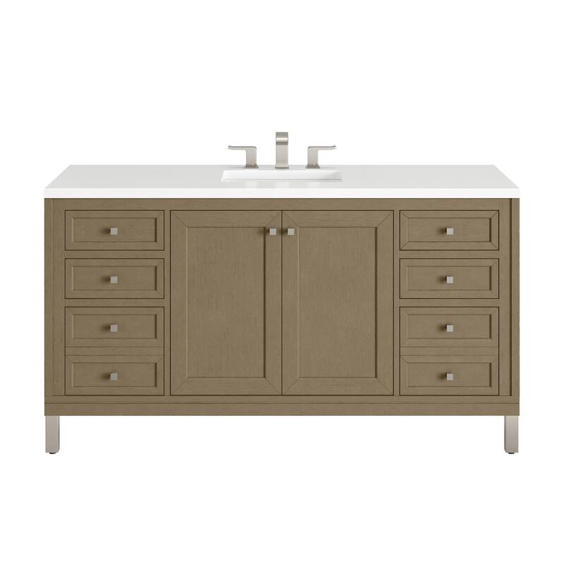 James Martin Vanities 503-V60S-3WZ Chicago 60" Free Standing Single