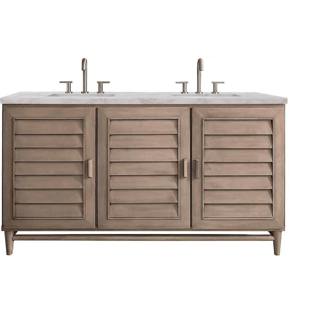 James Martin Vanities 620-V60D-FVSL Portland 60" Free Standing Double
