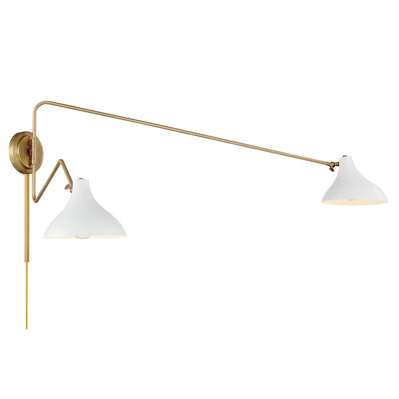 Meridian M90088 2 Light 21" Tall Hardwired or Plug-In Wall Sconce