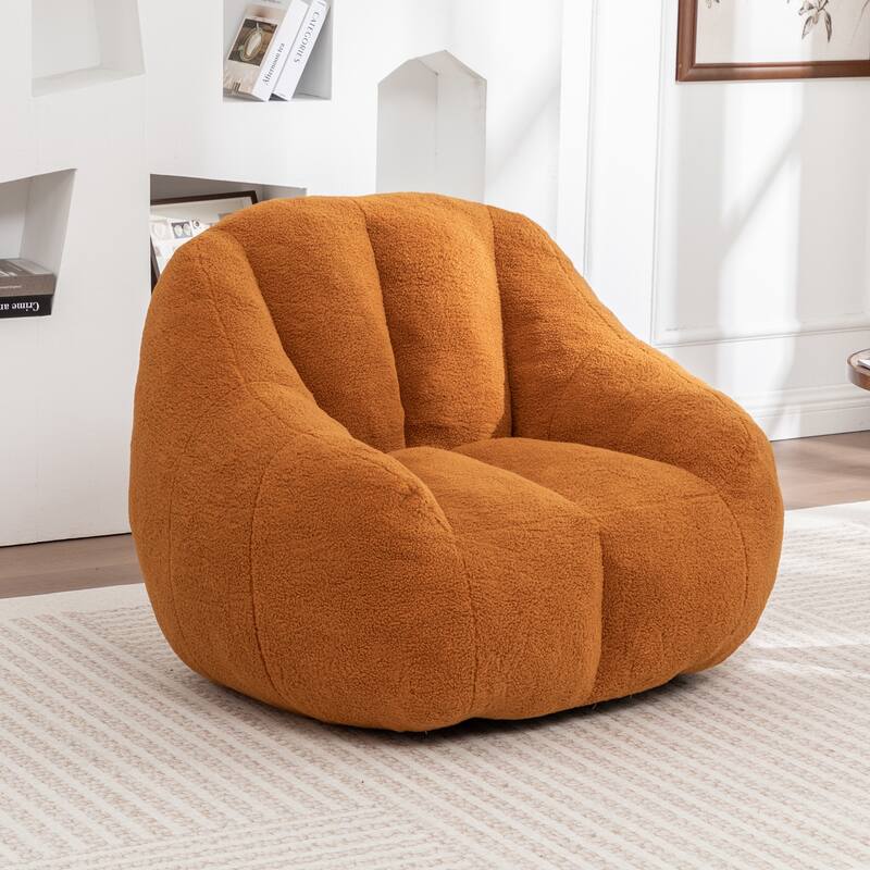 Anmytek Memory Foam Bean Bag Chair with Tufted Soft Filling Fluffy Lazy Sofa for Living Room