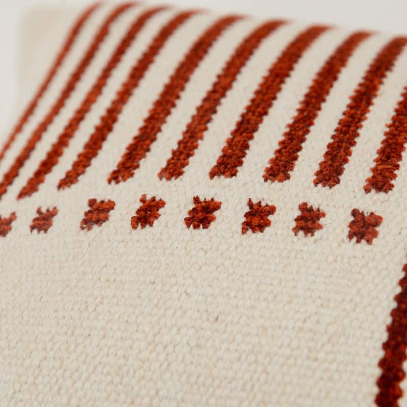 Rizzy Home Transitional Natural Poly Filled Decorative Pillow 14"x20"