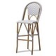 preview thumbnail 3 of 15, Indoor and Outdoor Stackable Bar Stool by Baxton Studio White/Grey