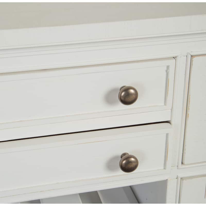 Magnussen Home Heron Cove Chalk White And Dovetail Grey Buffet - 66''W x 19''D x 36''H