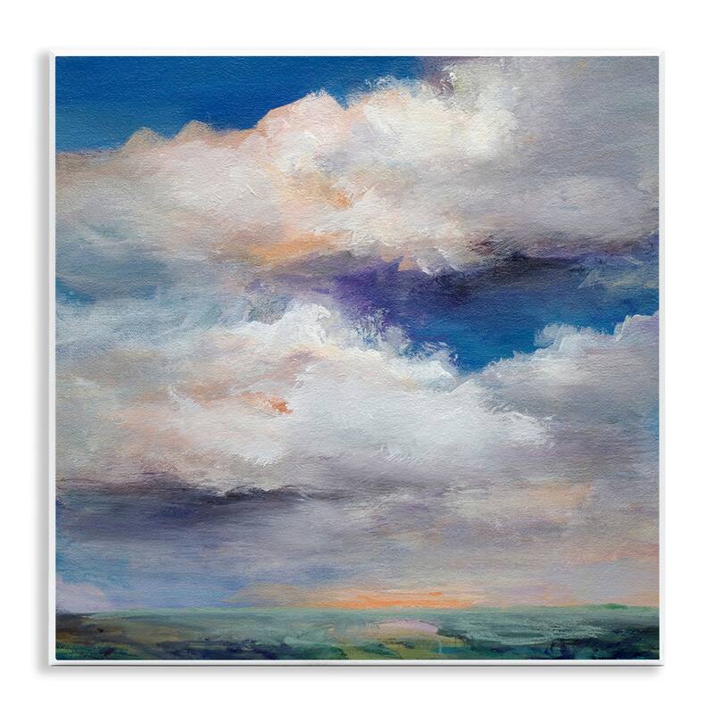 Stupell Restless White Clouds Wall Plaque Art Design By Karen Hale - 12 x 12