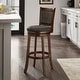 preview thumbnail 3 of 49, Verona Panel Back Linen Swivel 29-inch High Back Bar Stool by iNSPIRE Q Classic