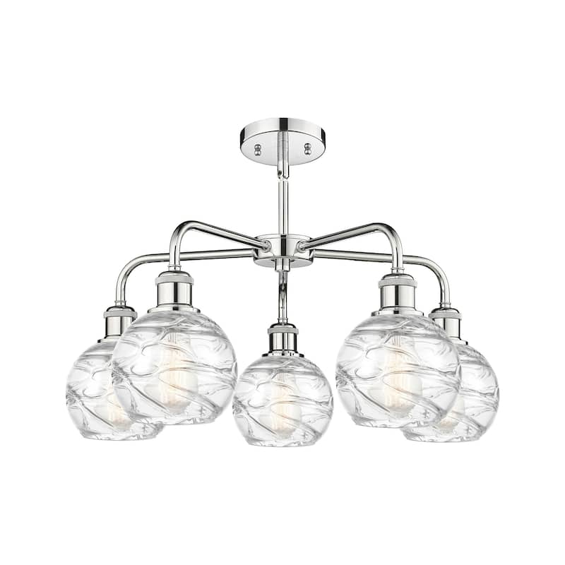 Innovations Lighting 516-5CR-15-24 Athens Deco Swirl Chandelier Athens
