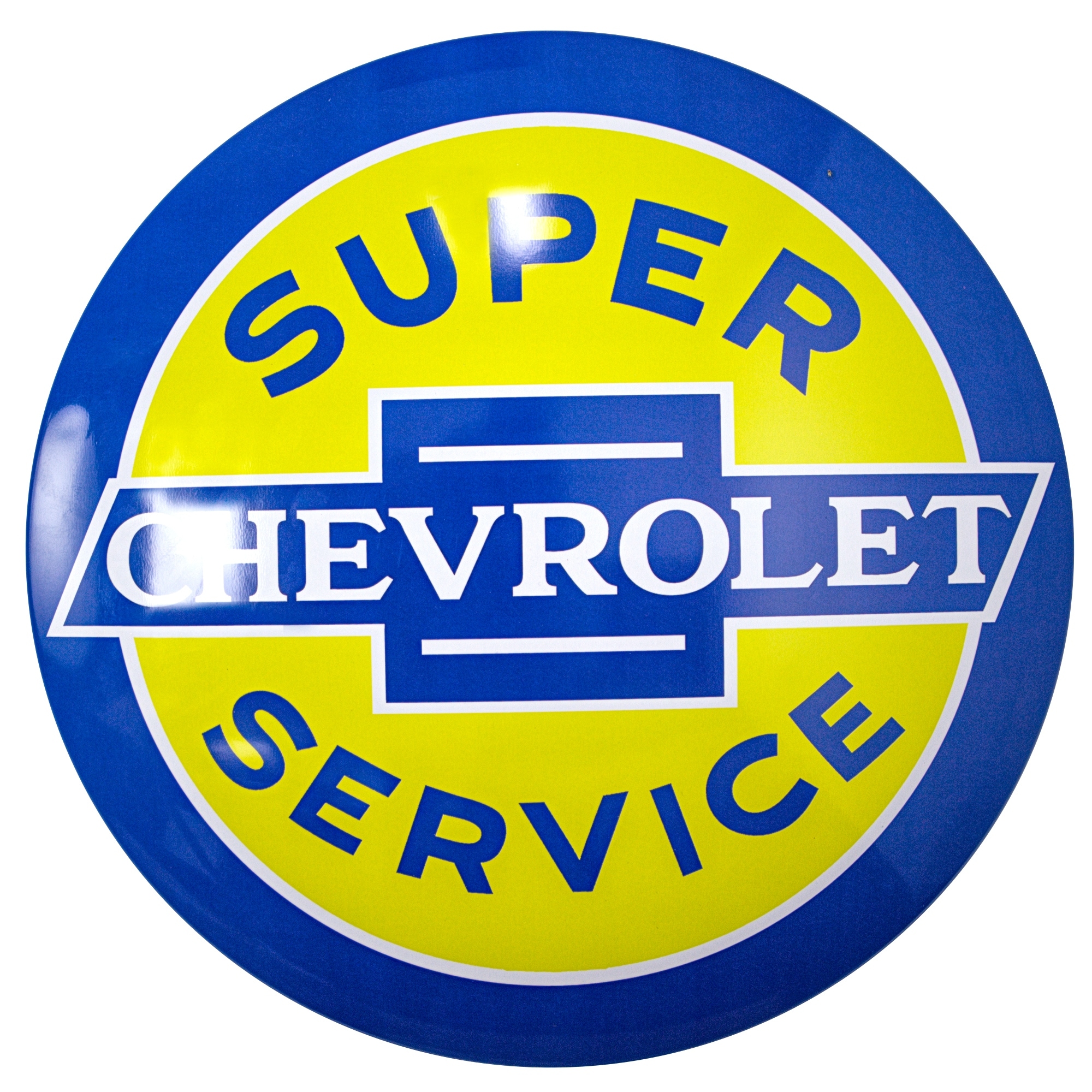 American Art Decor Licensed Chevy Super Service Hanging Metal Sign